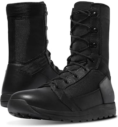 Danner Tachyon 8” Tactical Boots for Men - Ultralight Fast Drying Upper with Abrasion-Resistant Toe, Comfort Footbed, and Non Slip Traction Outsole, Polishable Black Hot - 8 D