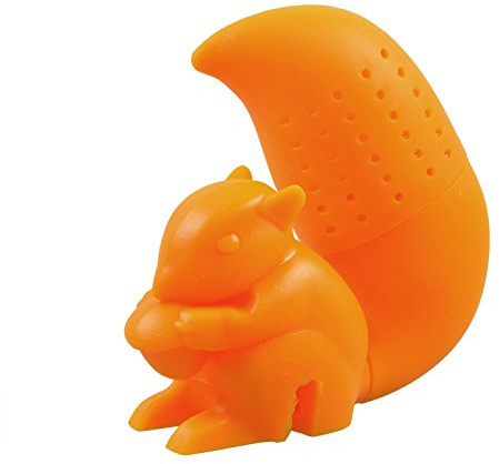PhoneNatic Mignon écureuil animal - Orange - Infuseur à thé en silicone (sans BPA) pour infuseur à thé en vrac