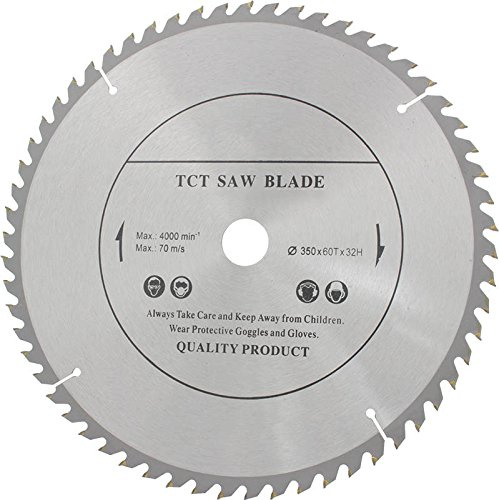 VOYTO Lama per sega circolare (sega), 350 mm x 32 mm x 60 denti, per dischi da taglio in legno