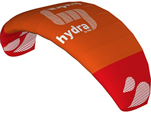 HQ4 117575 - Hydra 300 Orange, Dreileiner Lenkmatte Trainerkite, Spannweite: 307cm, inkl. 200kp Dyneemaschnüre 3x20m auf 3-line Controlbar 50cm, 3-25 Knoten