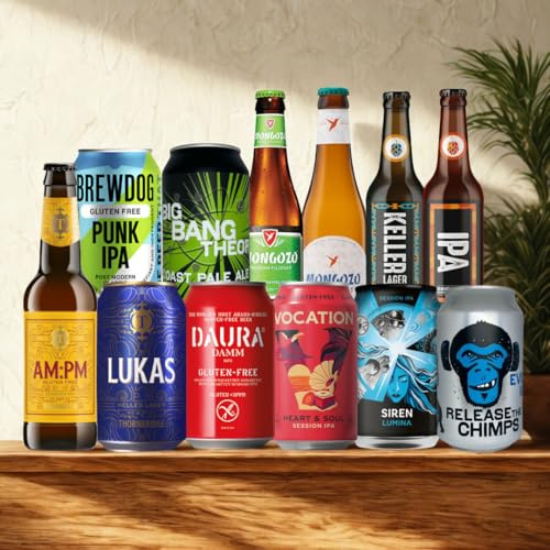 Gluten Free & Vegan Craft Beer Case Gift Set - 12 Pack of Pale Ale, Lager & IPA's - Premium Selection, Gifts For Him, For Her, Christmas, Birthday's, Father's Day
