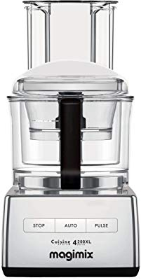 Magimix Robot de Cuisine Multifonction 3L- CS 4200 XL –Hachoir, Blender, Presse-Agrumes, Bol XL – Chrome Brillant