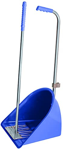 Muck Grabber Stable Mate Manure Collector Long Handle Poop Scoop & Rake Stable Paddock Dock Tidy Ideal for Horse, Pony, Donkey, Dog, Leaves for Yard, Stable, Horsebox & Garden - 80 cm (Blue)