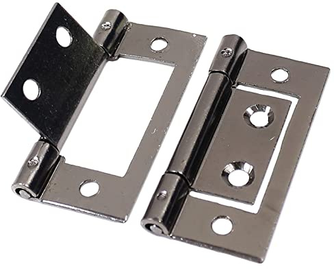 Florentine Bronze Flush Hinges 50mm (2 Inch) – Heavy Duty Cabinet & Door Hinges for Wardrobe Cupboard Drawer Furniture – Pack of 5 Pairs (10 Hinges)