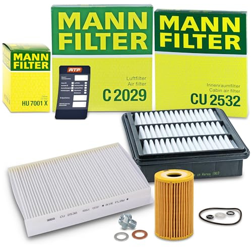 MANN-FILTER Inspektionspaket Filterset 1x Ölfilter, 1x Luftfilter, 1x | Kompatibel mit: HYUNDAI i30, i30 Kombi, KIA CEE'D, CEE'D Schrägheck, CEE'D SW, PRO CEE'D