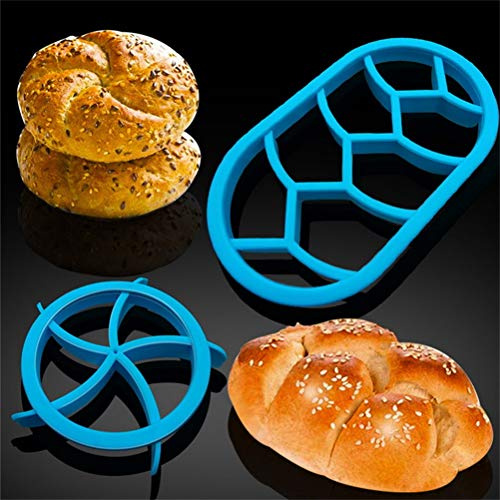 Brödskärare Bakning Brödform, 2 St Degpressformssats Bakning Brödform, Konditorivaror i Plast (Blå)