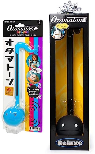 Otamatone Black + Blue Electronic Musical Instrument Portable Synthesizer Collector's Set Deluxe + Regular 2 Pc Set