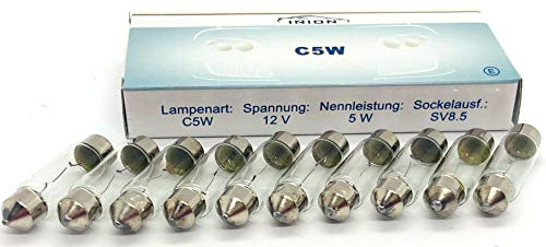 10x Stück C5W 5W 36mm S7 12V Auto Glühlampe Autolampen