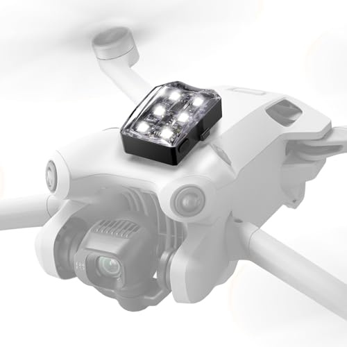 NEEWER Feu Stroboscopique pour Drone, Feu de Nuit Anti-Collision avec 4 Modes de Flash/Autonomie 4.5H/Anti-Pluie, Compatible avec DJI Mini 4 Pro Mini 3 2 SE Mavic Air 3 2, DL6W Blanc