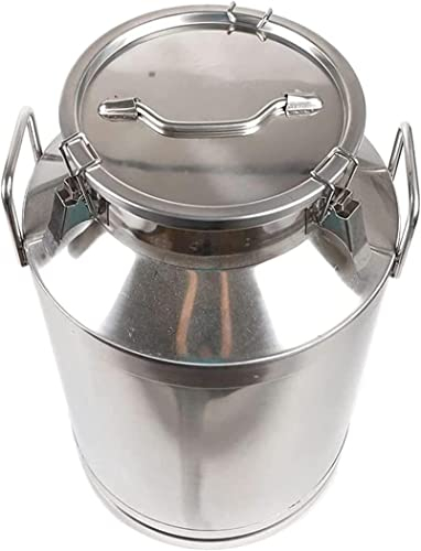 12–60 l Milchkanne, 304 Edelstahl, Milchtransportkanne, Milcheimer, Weineimer, Fass, Teekanister, Tragetasche mit versiegeltem Deckel, robuster Flüssigkeitsaufbewahrungsbehälter (30 l (7,95 Gallo