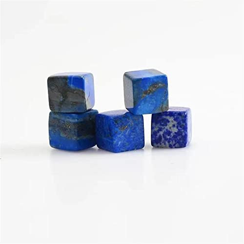CZAOINCU 10 Gemas de Cristal de Roca Natural de 15mm-20mm, Piedra de Cubo de lapislázuli Adecuada for decoración de Muebles Inicio Colecciones