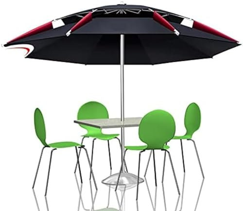 Multifunktionaler Strandschirm mit neigbarer Stange aus Aluminium zum Angeln, Pool, Park, Camping, Schwarz/Grau/Blau/Gelb mit Tragetasche, Sandanker, zusammenklappbarer tragbarer Sonnenschir