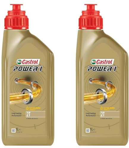 Castrol POWER1 2T Motorcycle Oil 1L (Pack of 2)