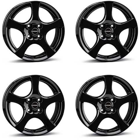 4x Borbet Felgen F 6.0x15 ET40 4x100 black glossy kompatibel mit Honda Civic Insight Jazz