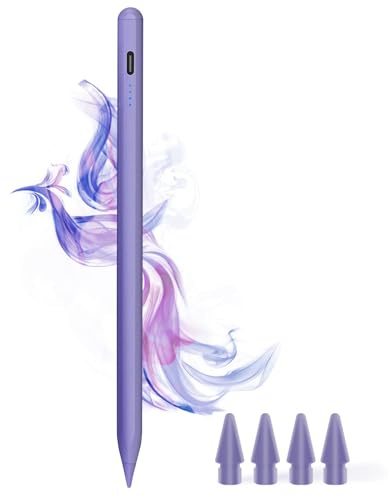 DOGAIN A8 Stylus Pen for iPad 2018-2026, Fast Charge, Palm Rejection-Purple | Magnetic Precision iPad Stylus Compatible with Apple iPad 11/10/9/8/7/6, Pro 12.9/11/13M5/M4, Air M4/M3/M2/5/4/3, Mini 6/5