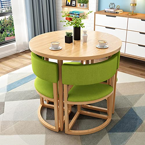 Konferenztisch-Set für 4 Personen - Esstisch und Stühle, Frühstückstisch-Set für 4 Personen, ideal für Konferenzraum - Modernes Design, Einfache Montage