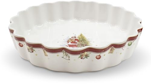 Vintage Christmas Baking Dish Porcelain Baking Tray Christmas Decoration 6945