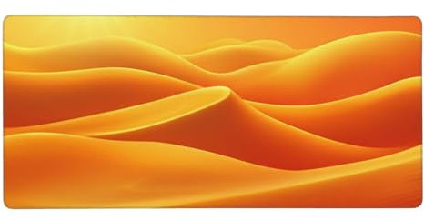 Amarillo Alfombrilla Ratón XXL 1000x500x4mm, Alfombrilla de RatónAbstracto con Base Goma Texturizada Antideslizante, Grande Gaming Mouse Pad Mejora La Precisión y La Velocida, para Ratón Teclado-GZ992