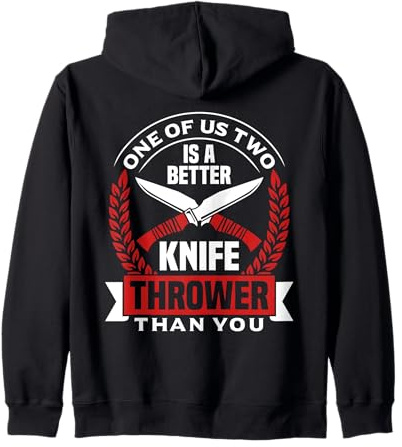 Knife Throwing Tournament Best Knife Thrower Knife Lover Zip Hoodie