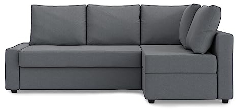 MASTERS OF COVERS Sofahusse Kompatibel mit IKEA Friheten Ecksofa-Bett Bezug Links/Rechts Chaiselongue Maßgeschneidert mit 5 Rückenkissen, Ersatzbezug, Handgefertigt, Polyesterstoff