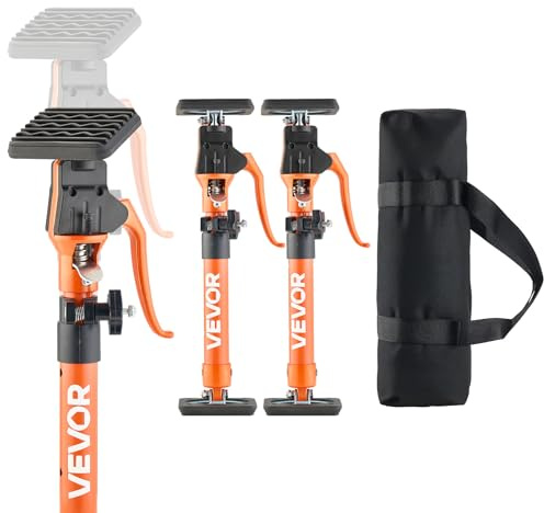 VEVOR Barra de Soporte para Elevador de Armarios, 2 Piezas, Ajustable 40-60 cm, Varilla Telescópica Rápida Resistente de Acero, Carga de 100 kg para Instalar Armarios y Levantar Paneles de Yeso