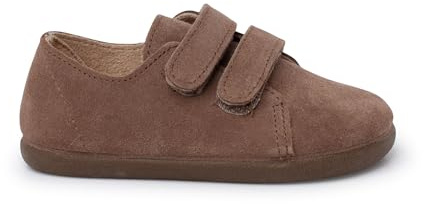 Pisamonas Barfotaskor I Mocka Med Dubbel Kardborreband Size 26 Color Topo