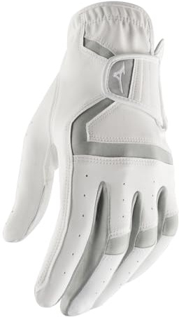 Mizuno Womens MX Synthetic Golf Glove, Left Hand White/White, Medium