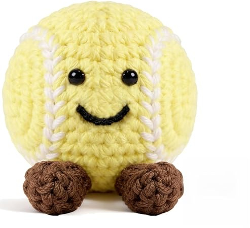 Lednica Crochet Tennis Gift, Handmade Positive Crochet Plush, with Keychain, Gift Box & Ribbon, Ideal for Tennis Lovers, Coach Gifts, Sports Party Decorations