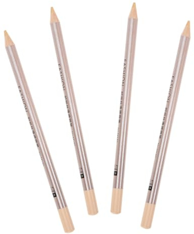 Lápiz Corrector de Madera 4piezas para Ojeras y Manchas | 4 Unidades, Formato Portátil y Ligero, Fácil de Rellenar, Apto para Práctica Diaria y Cosmética DIY