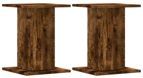 Generico Supporti per Piante 2 pz Rovere Fumo 30x30x40 cm in Truciolato,Casa e Giardino,Prato e Giardino,Giardinaggio,Supporti per Piante,Marrone,9.5 kg,3307850