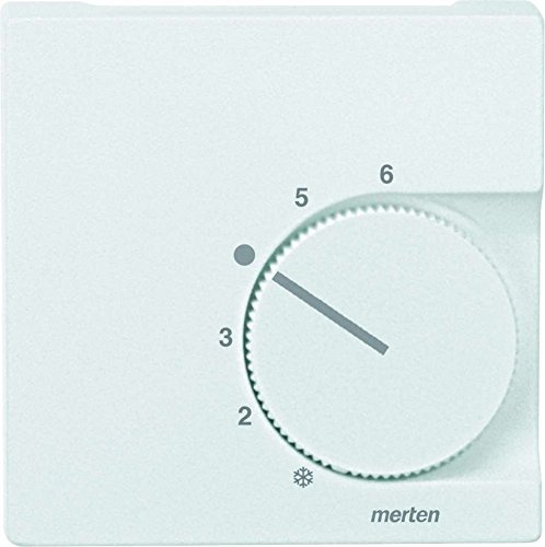 Merten 536219 Zentralpl. f. Raumtemperaturregler-Eins. m. Wechselkontakt, polarweiß, System M