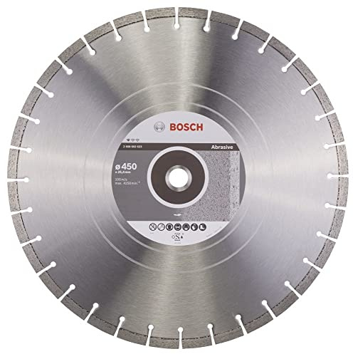 BOSCH, 2608602623, Diamante disco di taglio standard per abrasivo, 450 x 25.40 x 3.6 x 10 mm