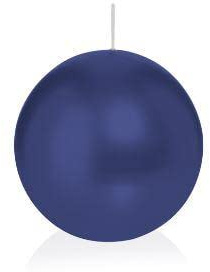 Kugelkerzen 16 Stück, 6 cm, Dunkelblau, RAL Kerzenqualität, Ceresinwachs, Unparfümiert, Kugelkerze