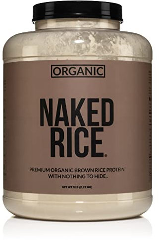 NAKED Rice - Organic Brown Rice Protein Powder - Vegan Protein Powder - 5Lb Bulk, Gmo Free, Gluten Free & Soy Free. Plant-Based Protein, No Artificial Ingredients - 76 Servings