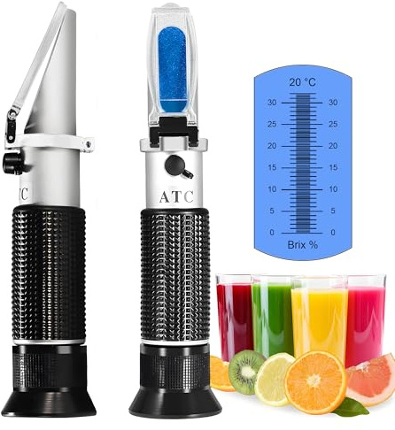 0-32% Brix Meter Refractometer,V-Resourcing Portable Hand Held Refractometer for Sugar Content Test