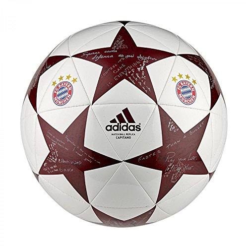 adidas Erwachsene Fußball Finale 16 FC Bayern, White/Onix/Light Onix, 5, AP0398