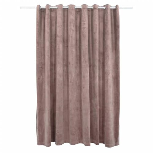 vidaXL Verdunkelungsvorhang mit Metallringen, Samt, 290 x 245 cm, Rosa