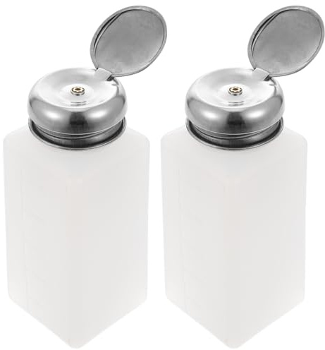 ULTECHNOVO Pump Dispenser Bottle 250Ml Anti-Static Push Down Liquid Dispenser with Lockable Cover for Electronics and Beauty Use