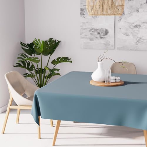 Soleil d'ocre Alix Nappe, Blau, 140 x 140 cm