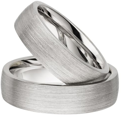 Kolibri Rings - Partnerringe Silber 925 Paarpreis Massiv 6 mm Breite Nickelfrei Freundschaftsringe Trauringe Eheringe 100% Made in Germany- Inkl. Gratis Etui + Gravur