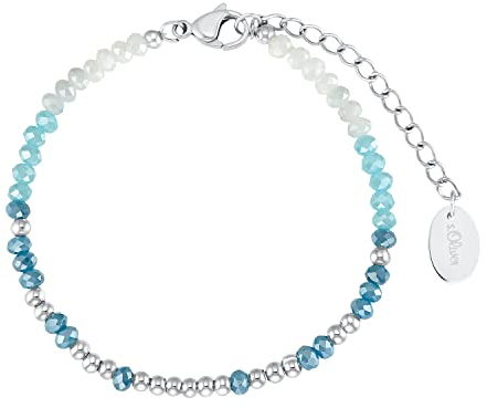 s.Oliver Armband 925 Sterling Silber/Edelstahl für Damen, Armschmuck, Motiv, Kommt in Schmuck Geschenk Box