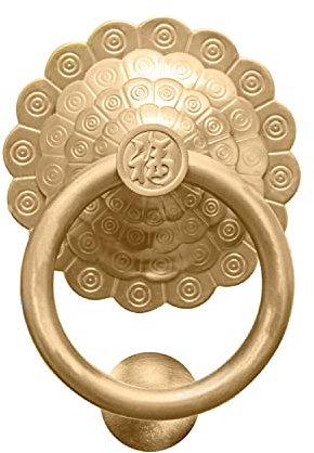 Messing Metall Türklopfer Antik Haustürgriff Antik Bronze Finish Scheunentorgriff Messing Dekor Für Dekoration Scheunentore-Brass||14cm