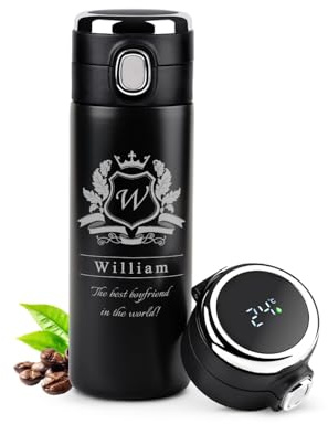 Maverton Thermal Mug for Man, Personalised Tumbler for boy, Leaves