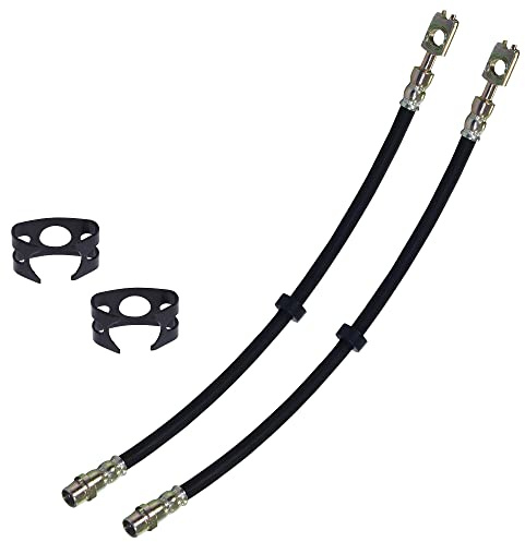 ATEC Germany 2x tubo freno anteriore lunghezza 384mm, incl. molla di fissaggio senza bullone di fissaggio Compatibile con VW PASSAT B3/B4 (3A2, 35I)(3A5, 35I), POLO (6N2)(6N1) (6V2), LUPO I (6X1, 6E1)