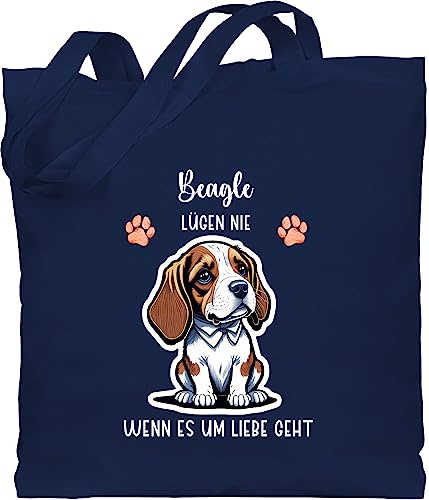 Geschenk mit Namen personalisiert by Shirtracer - Baumwolltasche - Hunde - Beagle - Geschenk Hundebesitzern