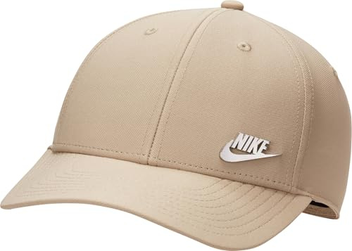 Nike FB5371-247 U NK DF Club Cap S CB MTFUT L Hat Unisex Adult Khaki/METALLIC Silver Größe S/M