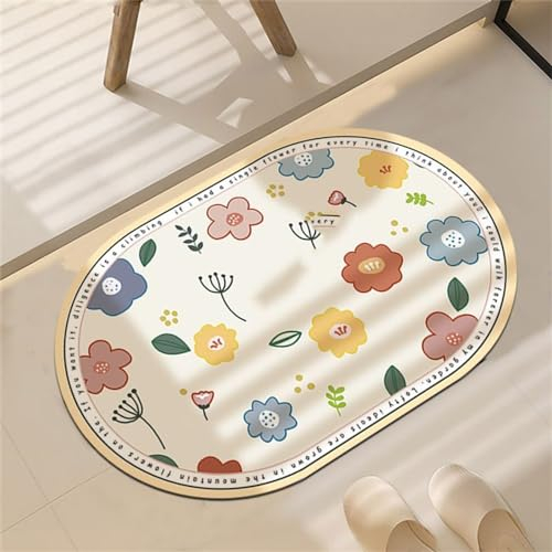 Absorbierender Badematte Badezimmerteppich Badteppich Badvorleger, Waschbarer Rutschfeste FußMatten, Super Absorbierende Schnelltrocknende Badematte füR Badewanne, Duschraum, KüChe 120x180cm, Kind