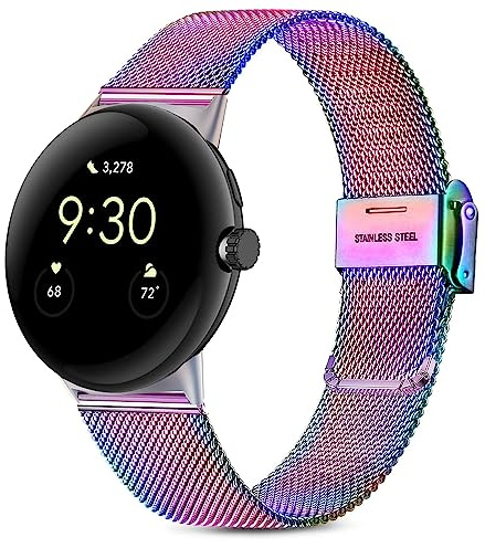 Issinlky Metallband Kompatibelt Med Google Pixel Watch 2/3 41mm - Mesh Rostfritt Stål Armband