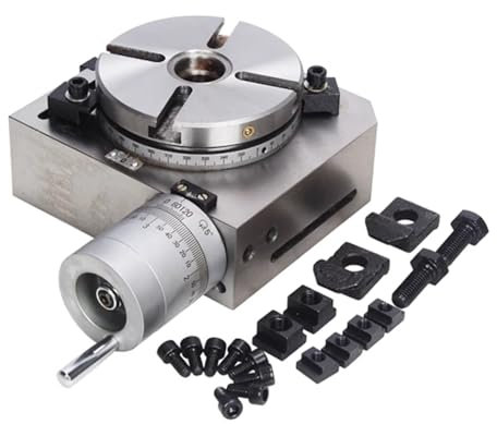 Tavola Rotante Verticale E Orizzontale Da 150 Mm, Cono Con Foro Centrale MT2, Ruotabile A 360° Adatta For Fresatrici Serie X3/SX3/X3L/SX3L/SX4