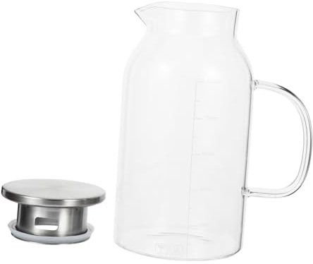 Amosfun Tea Kettle Lid Glass Water Jug Juice Pot Easy to Use and Clean for Dinner and Outdoor Activities
